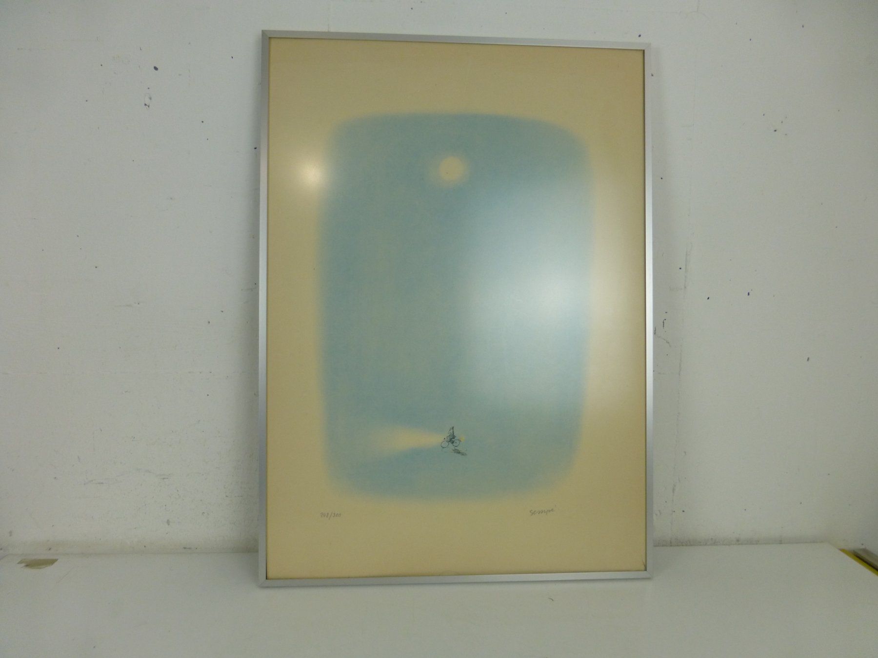 Grafica & Litografie: Cyclist in the Moonlight Jean-Jacques Sempé. – Usato da Fahrweid venduto da Omuki 3