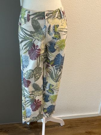 Damenhose weiss mit Muster von Multiblu Gr.40