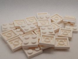 Lego 25 Stk. Plate 2x2 (weiss)