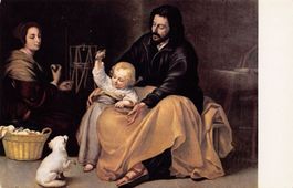 Kunst-AK, Murillo, La Sagrada Familia del Pajarito