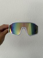 Sportbrille weiss pink verspiegelt neue 