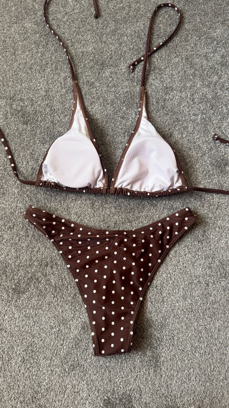Badekleider & Bikinis: Bikini Polka Dots Braun Damen Grösse M – Gebraucht aus Kriessern von loolah 1