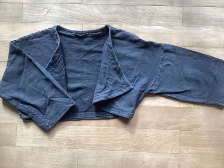 Schwarze kurze Sweatshirt-Jacke, Grösse M