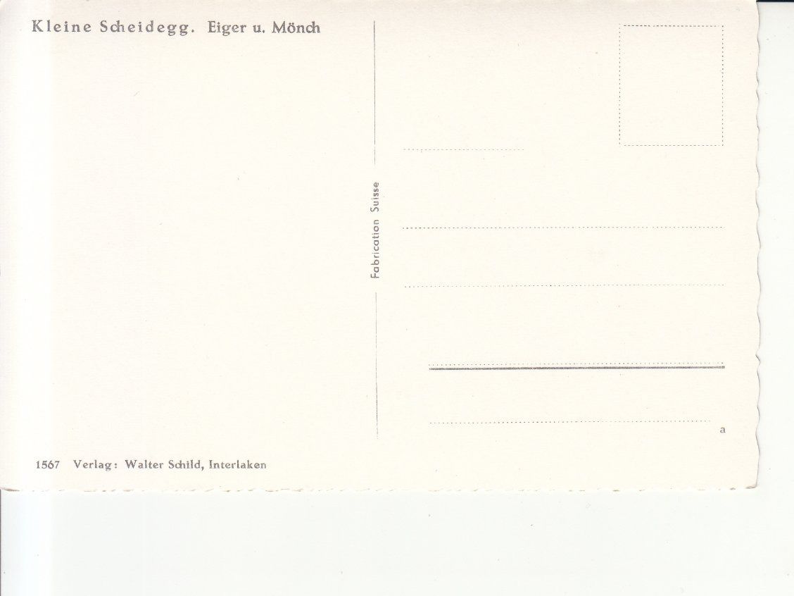 Cartoline postali: Kleine Scheidegg ca. 1950 – Usato da Bürglen TG venduto da StampGraf 1