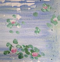 ***Myriam Amstutz*** Original *** Acrylbild abstrakt Seerose