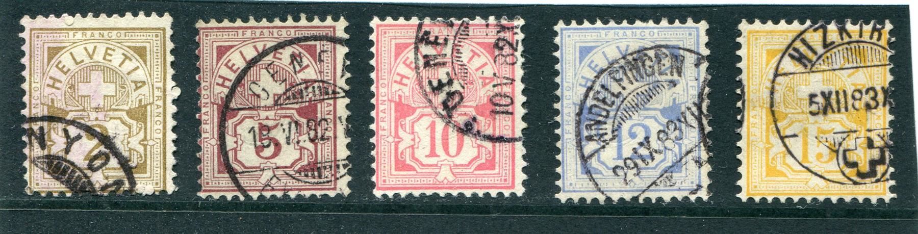 Tous les timbres: 1882 Ziffermuster, weisses Papier gest. – D'occasion à Winterthur par Kyoung