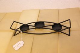 Kerzenhalter für drei Kerzen, schwarz