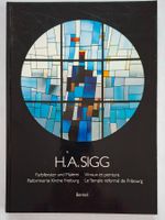 H.A. Sigg, Glasmalerei signiert Fribourg Kirche zweisprachig