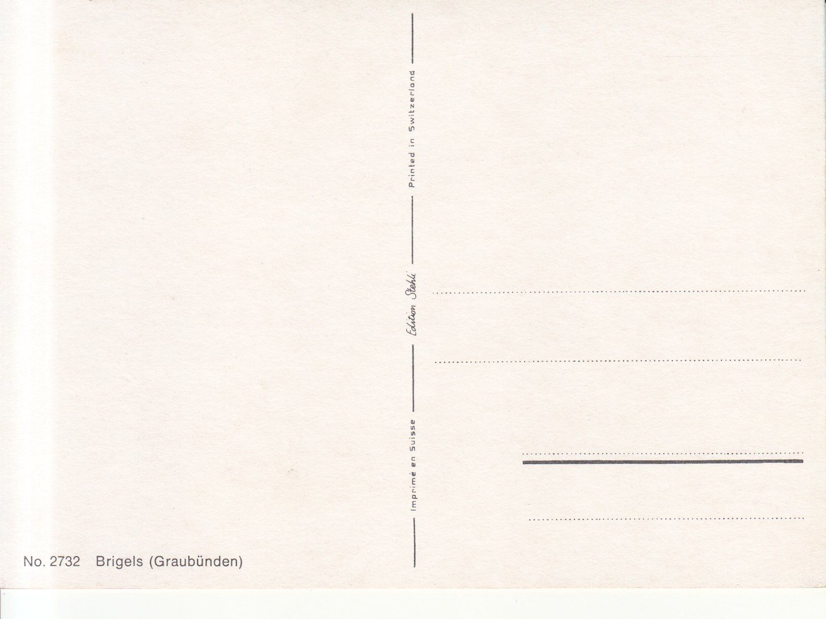Cartoline postali: Brigels ca. 1970 – Usato da Bürglen TG venduto da StampGraf 1