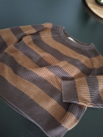Kinder Pullover H&M gestreift braun Grösse 98/104