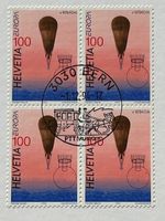 1994 EUROPA MARKE Stratosphäre-Ballon ZNr.864 (O) 4er-Block