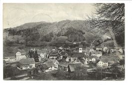 Bauma (ZH) Pfäffikon - Dorfpartie - Kirche - Fabrik - 1908