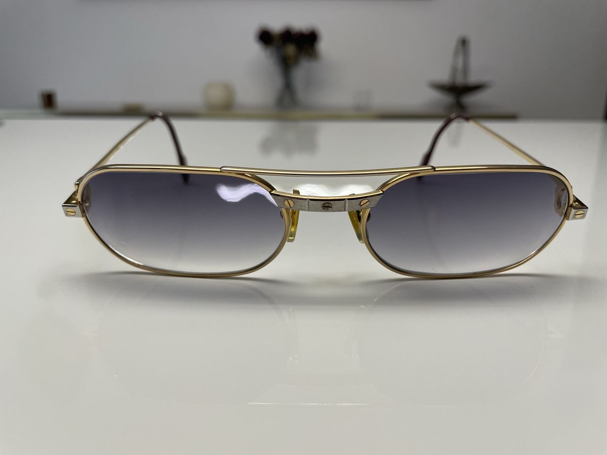 Cartier Occhiali & Lenti: Lunettes Cartier Santos Or – Usato da Bottens venduto da 2Lens