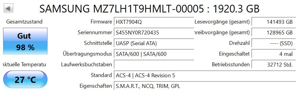 Dischi rigidi: 3x 1.92TB SSD SATA-III 2.5" – Usato da Amriswil venduto da hardware_uschi 1