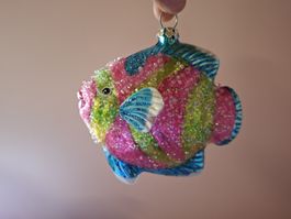 neu: Weihnachtsbaumschmuck Fisch bunt glitzernd