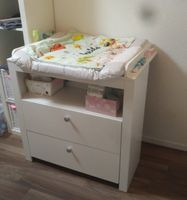 Weisses Wickelkommode mit 2 Schubladen, Top Zustand!