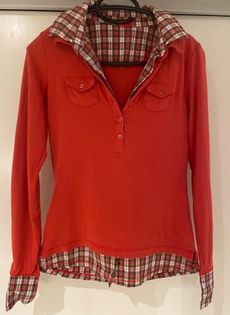 Esprit, tolles Langarmshirt in Layeroptik, Grösse XS