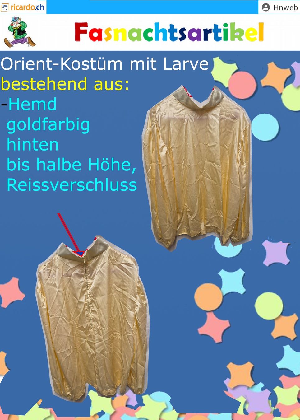 Costumi: Fasnachtskostüm: Orientalische Kostüm – Usato da Kaisten venduto da Hnweb 2