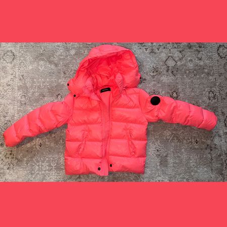 Neonpinke DIESEL Mädchen Winterjacke – Grösse 158 – sichtbar