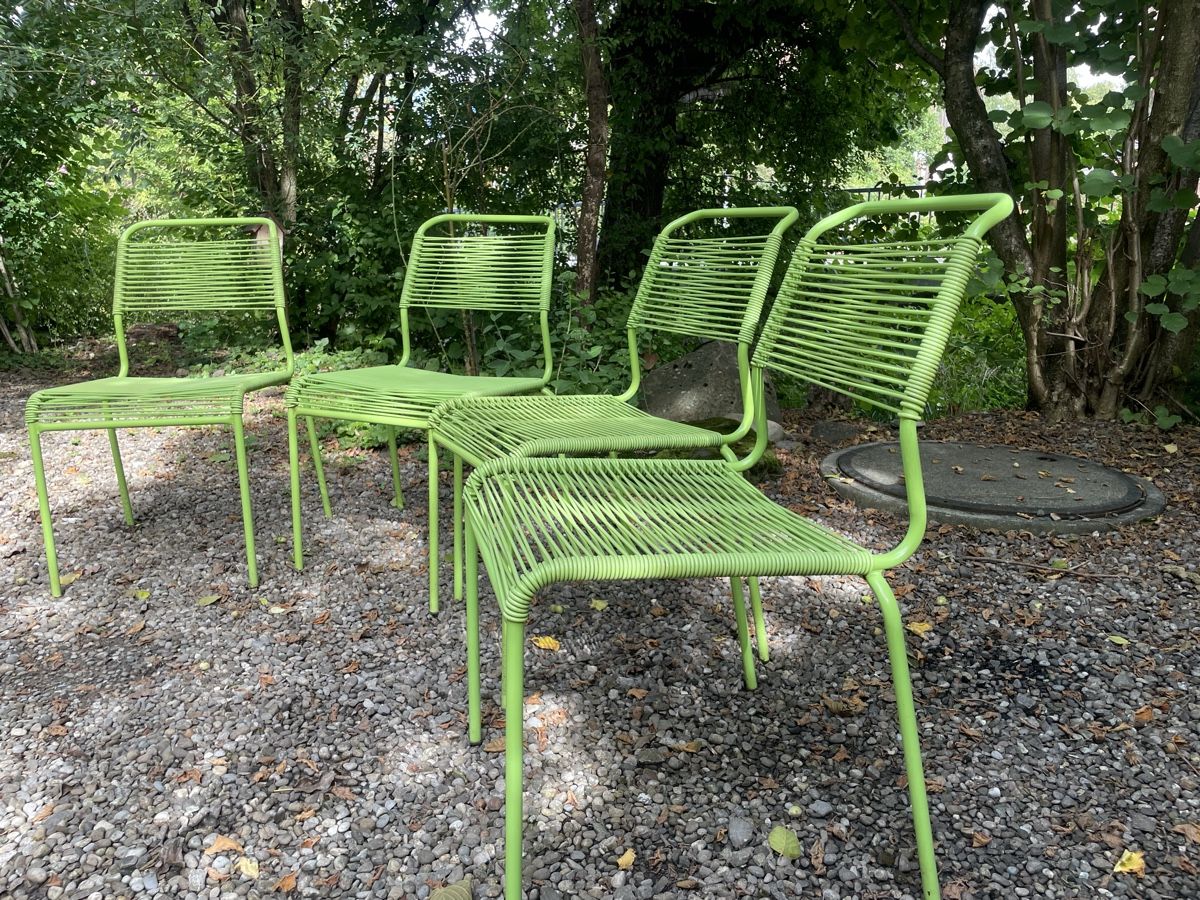 Chaises: Schaffner 'Säntis' 4er Set Spaghetti Stühle – D'occasion à Rifferswil par Klabourettli