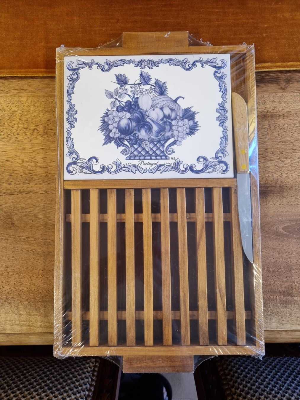 Elettrodomestici da cucina: Schneidebrett Set mit Messer Holz Keramikfliese – Nuovo e nell'imballaggio originale da Scharnachtal venduto da devin03