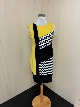 Joseph Ribkoff Kleid in Grösse 40 in Schwarz und Gelb
