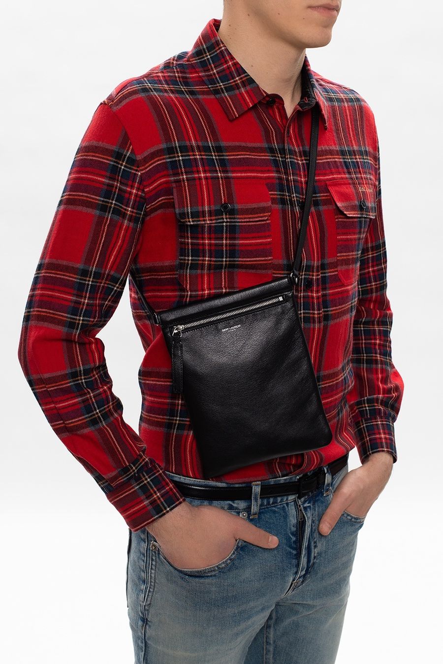 Saint Laurent Borse da donna: SAINT LAURENT Antiqued Lambskin Sid Flat Bag Tasche – Usato da Kriens venduto da hannaandkiko 6
