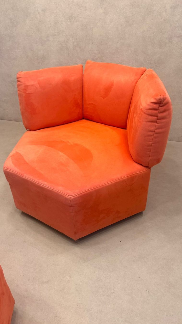 Poltrone: 6-eckiger Design-Sessel in Hexagon-Form mit Hocker – Usato da Rickenbach ZH venduto da Der-Insider 7