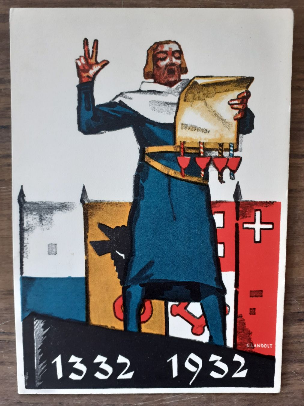 Cartoline postali: Ansichtskarte Zentralfeier Luzern 1332-1932 – Usato da Mörschwil venduto da aik_x8mc