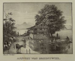 HOHENTWIEL BADEN-WÜRTTEMBERG, LITHOGRAPHIE UM 1840