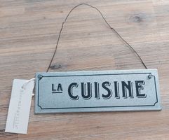 Schild La Cuisine Metall 18x6cm neu mit Etikett