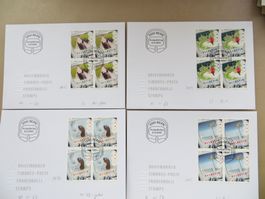 Satz illustr. FDC Sondermarken 4erBlock Suisse-Mobil 2005