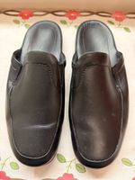 Men's Leather Slippers Black Size 44 Used Condition