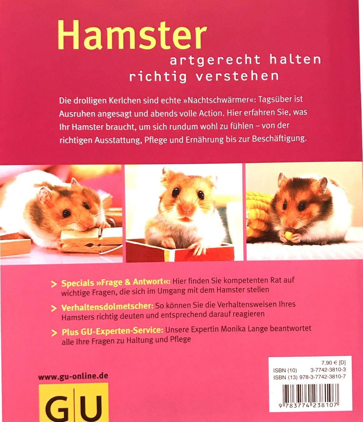 Bücher: Lange Monika, Hamster glücklich & gesund – Neu (gemäss Beschreibung) aus Sarnen von Livres 1