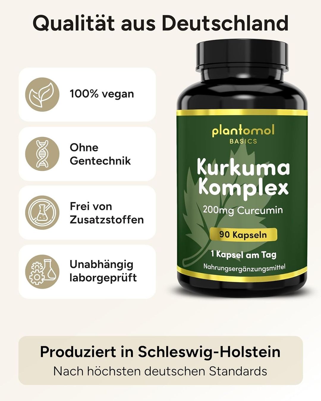 Lebensmittel & Spezialitäten: Kurkuma Kapseln Curcumin Piperin 200mg – Neu und originalverpackt aus Suhr von SchnapperCH 5