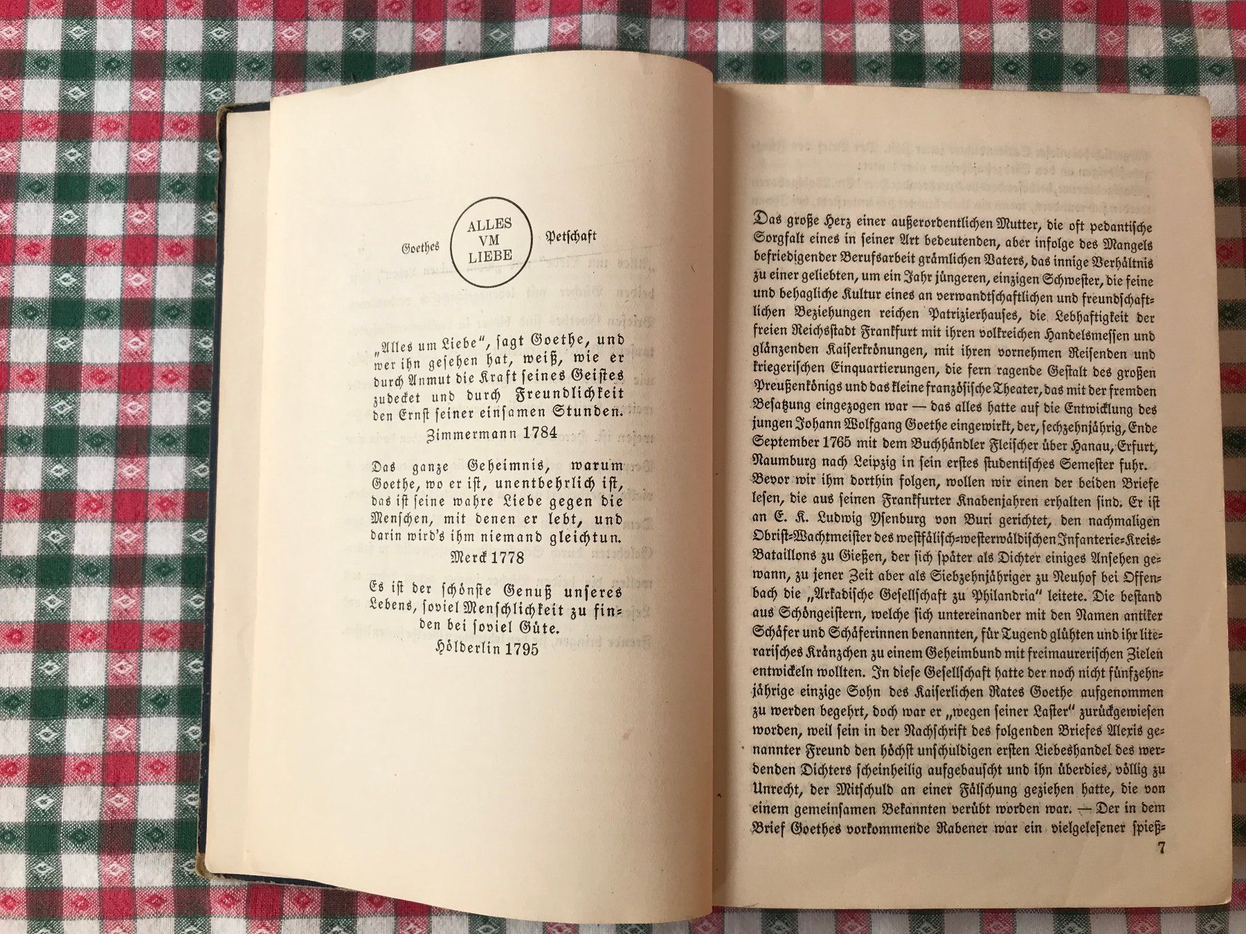 Libri: Alles um Liebe: Goethes Briefe, 1924 – Usato da Zollikerberg venduto da Dogon 3