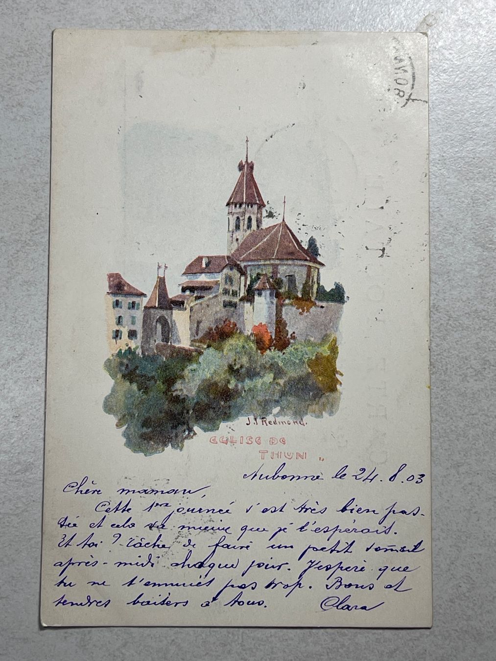 Ansichtskarten: Alte Ansichtskarte Eglise de Thunn, ungebraucht, – Gebraucht aus Strengelbach von Aschatan5