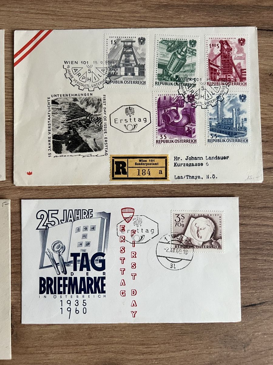 Tous les timbres: 4Stk. alte FDC Österreich – D'occasion à Braunau par Desil2511 2