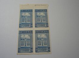 4erblock UPU-Marke 30 Rp, *, gelber Gummi