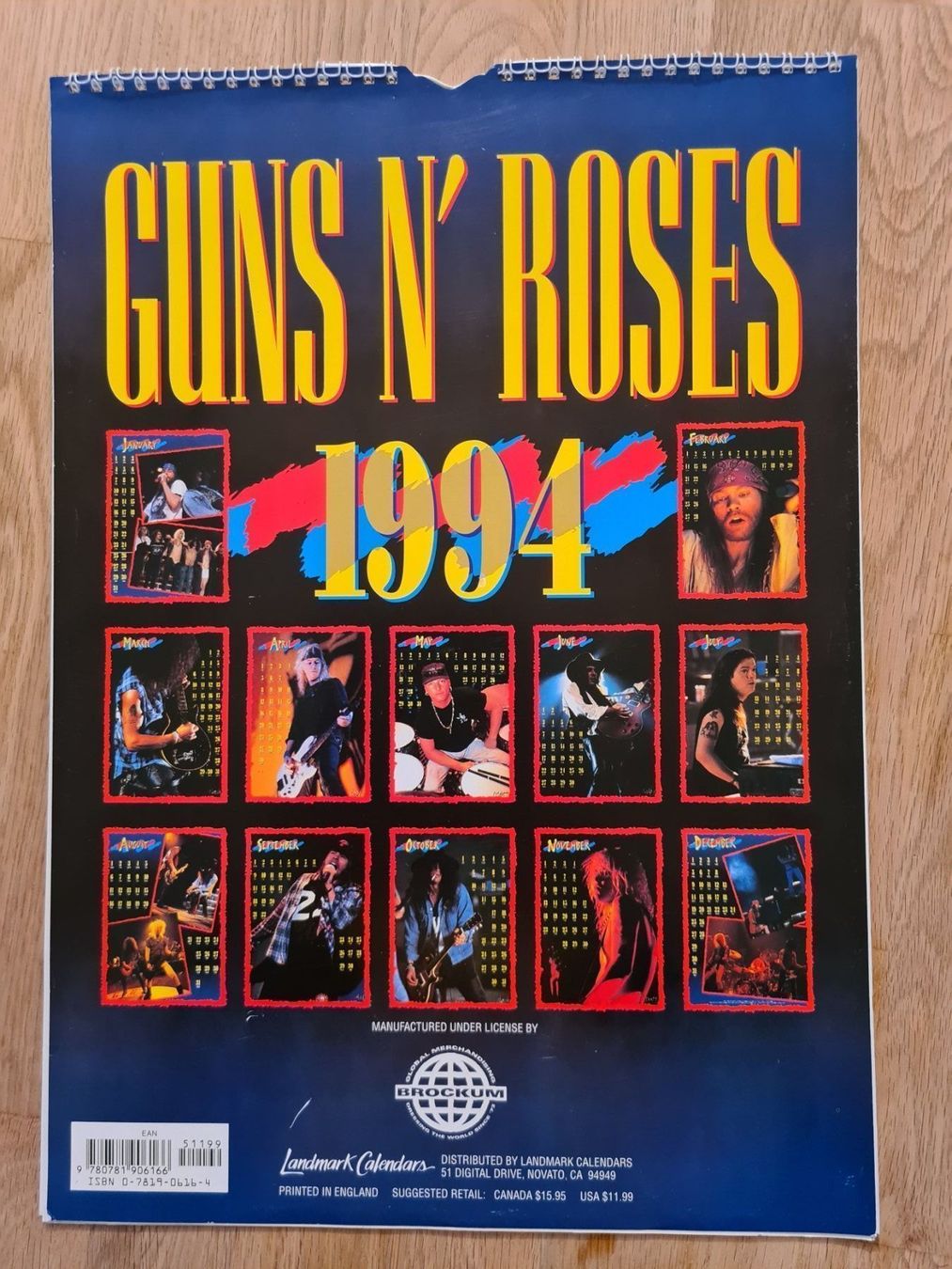 Calendari: GUNS 'N' ROSES Kalender 1994 – Usato da St. Gallen venduto da chilly81 1
