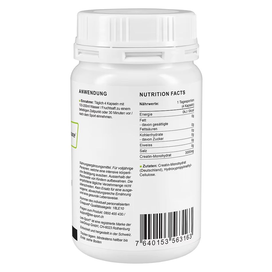 Lee-Sport Cibi & Specialità: 3x Creapure® Creatin Monohydrat | NEU – Nuovo e nell'imballaggio originale da Gerlafingen venduto da SiM_sch 1