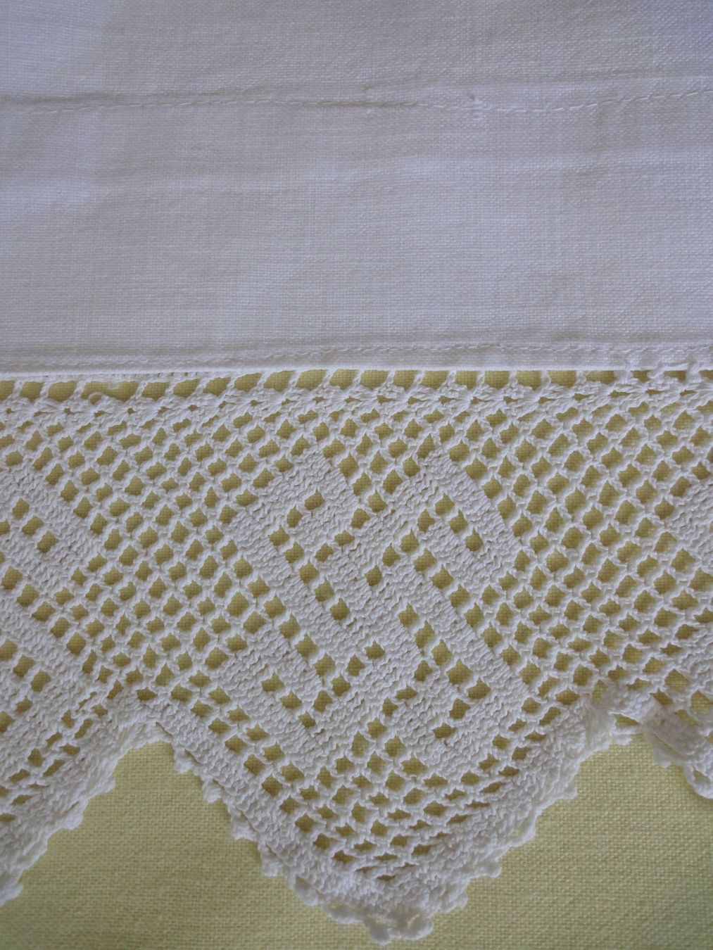 Linge de lit: Antikes Oberleintuch mit Spitzen – D'occasion à Chur par omonia 5