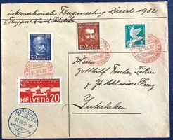 1932 Flugpost Int.Flugmeeting Zürich - Interlaken F17
