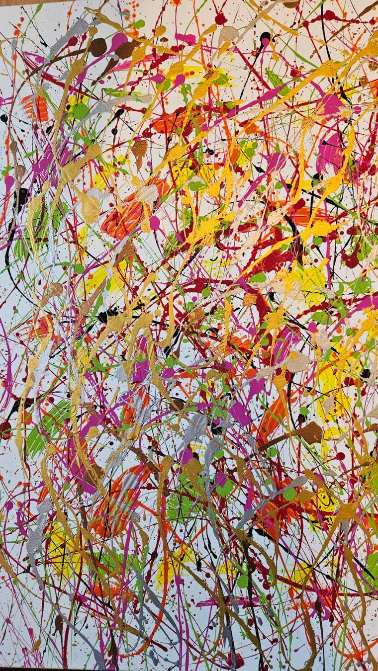 Gemälde: Tableau moderne multicolore, parfait pour le salon! – Neu (gemäss Beschreibung) aus Le Locle von fab_c9hh 3