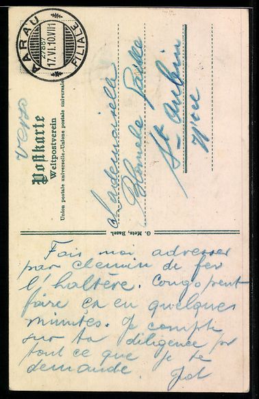 Cartoline postali: Aarau, In der Kronengasse, Buchdruckerei – Usato da Berlin venduto da bartko-reher 1