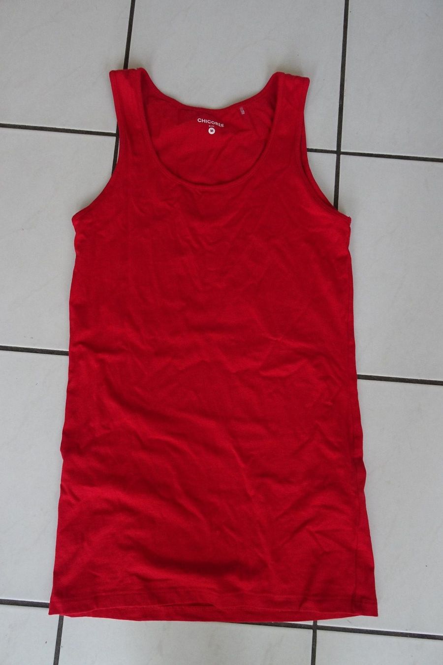 Top: Long Top rot Gr. M, Chicoree, neuwertig – Nuovo (secondo la descrizione) da Strengelbach venduto da schmetterling20