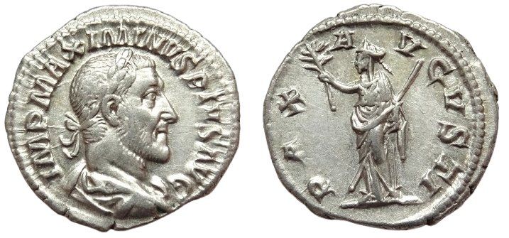 Tutti le monete: Maximinus I THRAX AR Denarius (235-236 AD) – Usato da La Sarraz venduto da classicworldcoins
