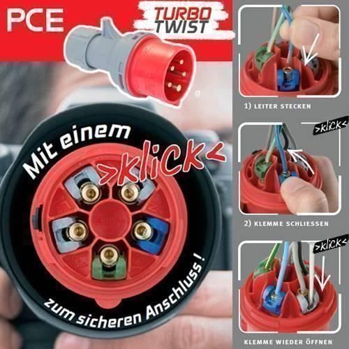 Kabel: CEE Stecker 32A PCE Turbo Twist – Neu (gemäss Beschreibung) aus Flumenthal von Tboni 1