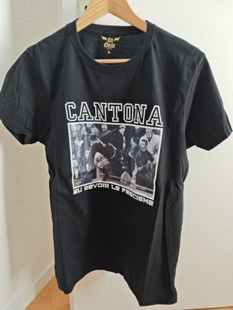 Herren T-Shirt Eric Cantona Schwarz, Grösse M