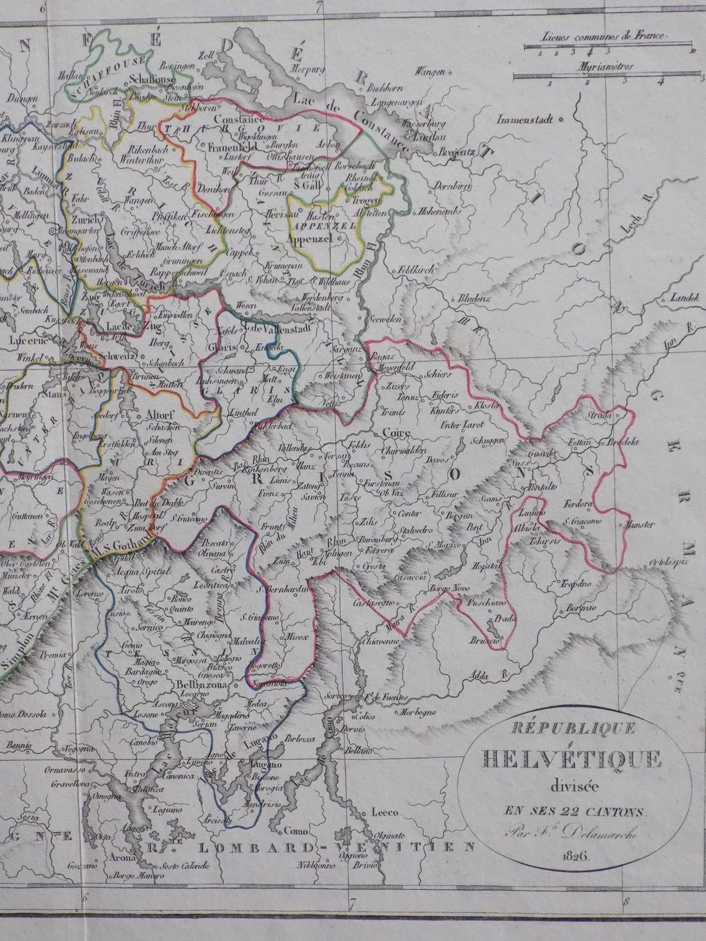 Cartes géographiques & atlas: Schweizerkarte mit Grenzkolorit – D'occasion à Risch par Rischli15 5